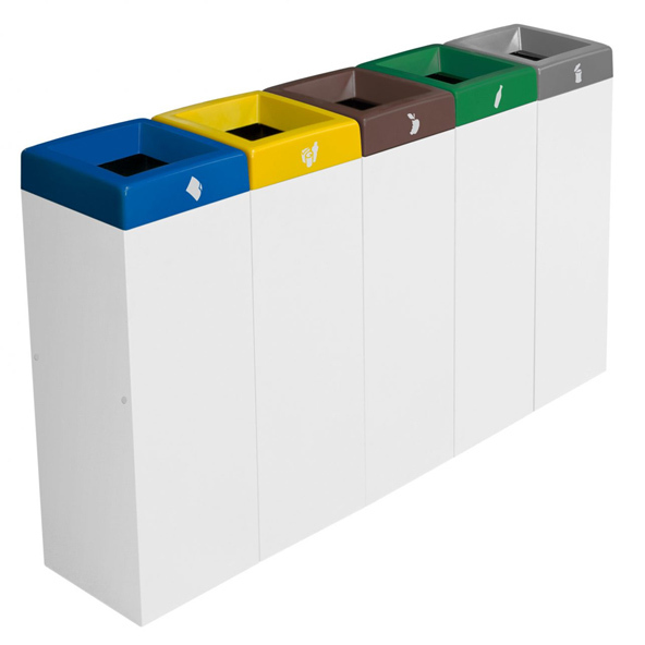 Papelera Galvanizada Calpe 45 litros 