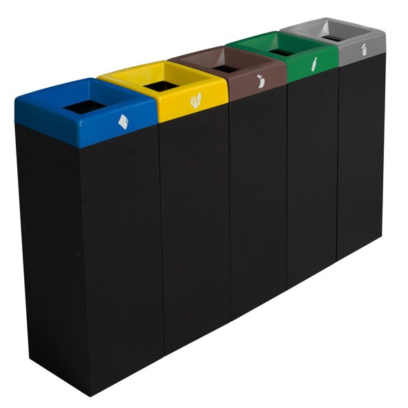 Papelera Galvanizada Calpe 45 litros 
