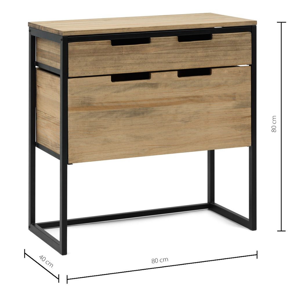 Mueble Multiusos ECO Industrial Cajón Superior y Cajón Medio 