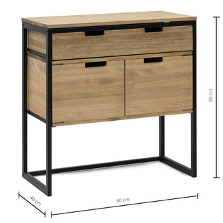Mueble Multiusos Industrial Ecológico Cajón Superior y Cajón con Puertas