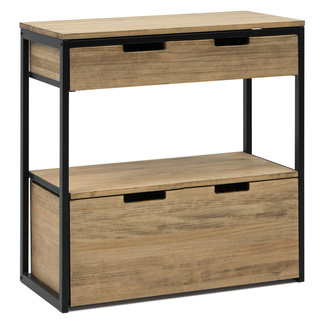 Mueble Multiusos ECO Industrial Cajón Superior Estante y Cajón Inferior 