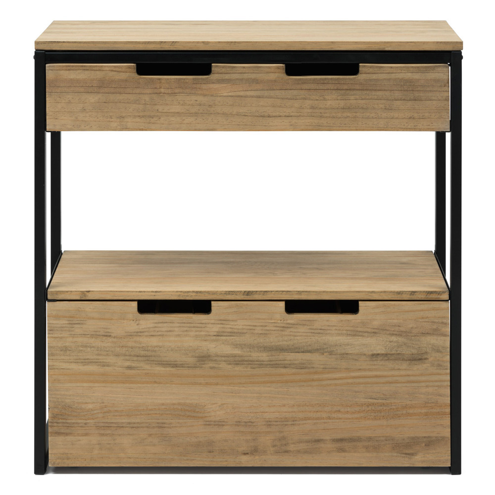 Mueble Multiusos ECO Industrial Cajón Superior Estante y Cajón Inferior 