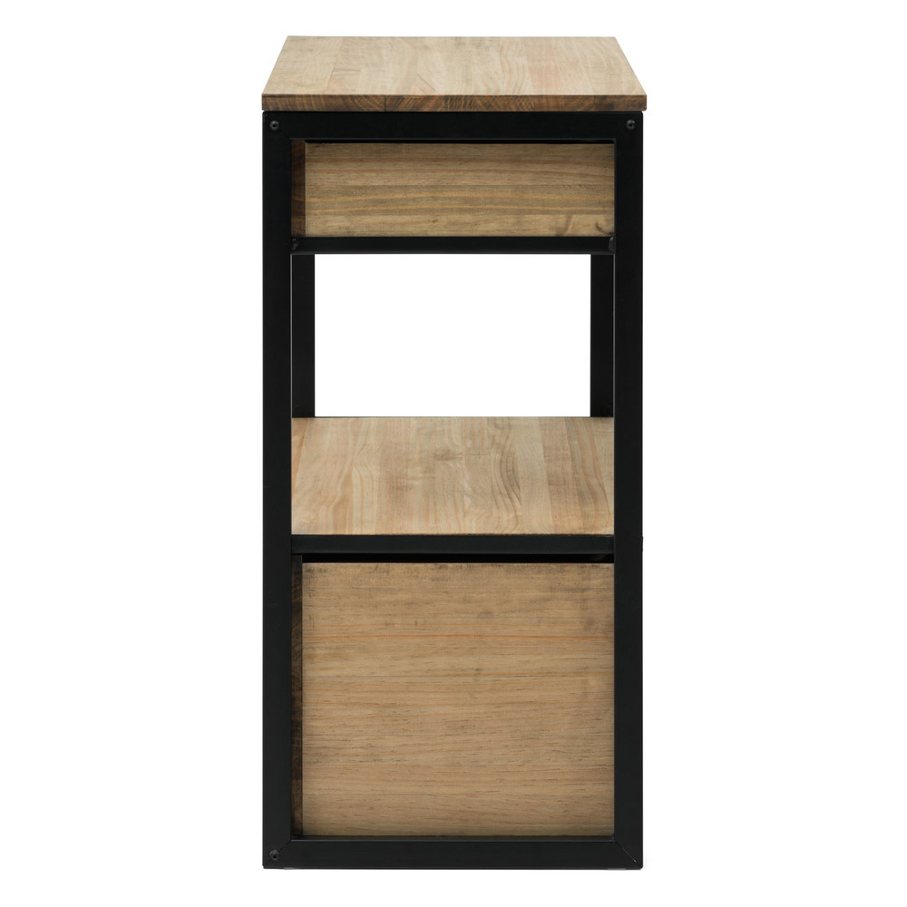 Mueble Multiusos ECO Industrial Cajón Superior Estante y Cajón Inferior 