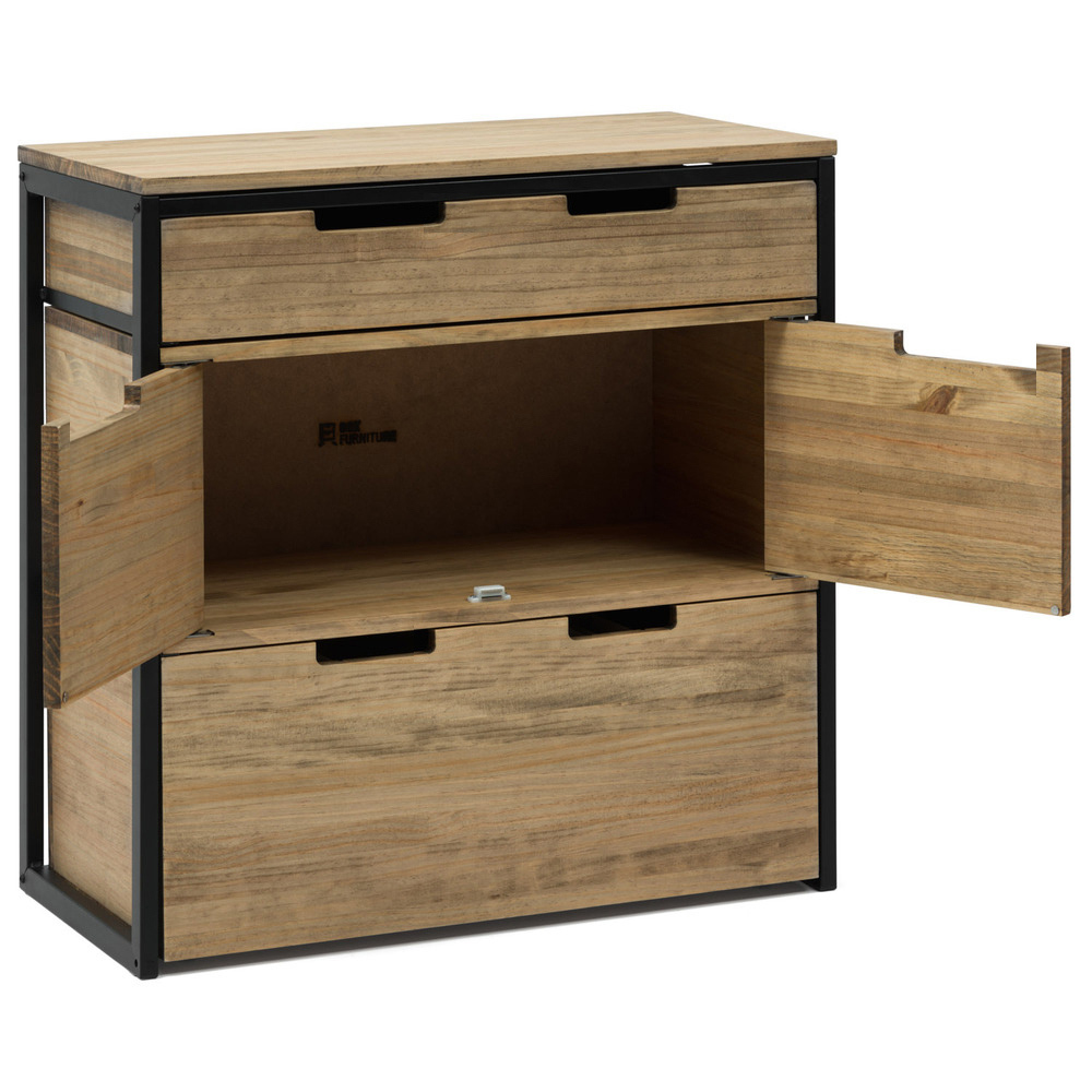 Mueble Multiusos ECO Industrial Cajón Superior y Cajón con Puertas