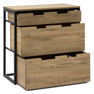 Mueble Multiusos ECO Industrial Cajón Superior Cajón Medio y Cajón Inferior 