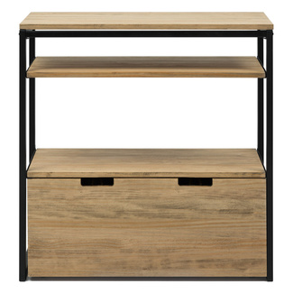 Mueble Multiusos ECO Industrial Estantes y Cajón Inferior 