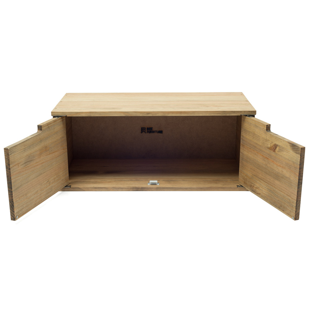 Mueble Multiusos ECO Estante Superior Cajón con Puertas y Cajón Inferior 