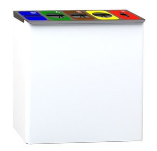 Papelera Metálica para Reciclaje Selectivo Ref.177