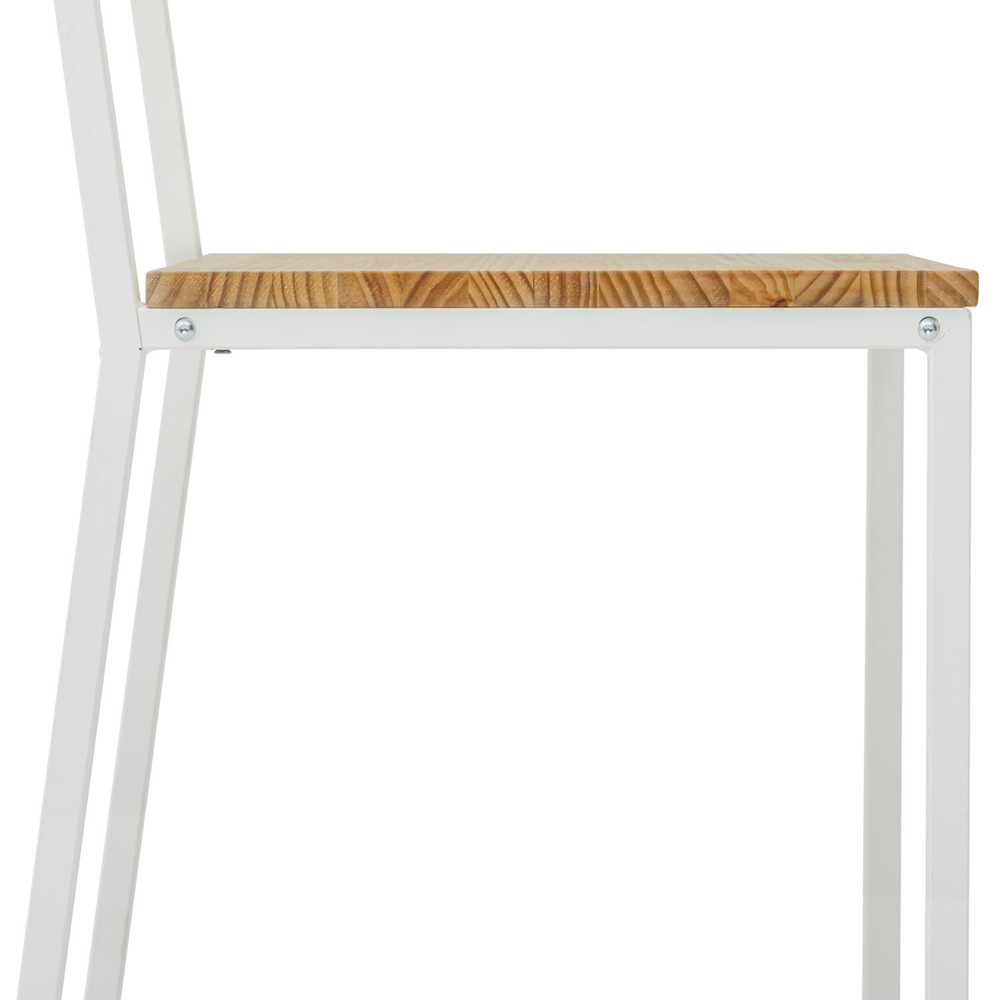 Silla Desmontable Oxford ECO Blanco con Madera de Pino Natural Marca Box Furniture