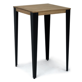 Mesa Industrial Alta Lunds ECO Fumé Madera de Pino Efecto Vintage Box Furniture 