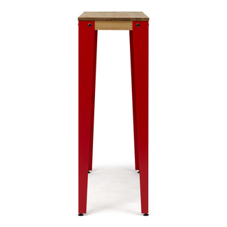 Mesa Alta Industrial Lunds ECO Roja en Madera de Pino Efecto Vintage Box Furniture