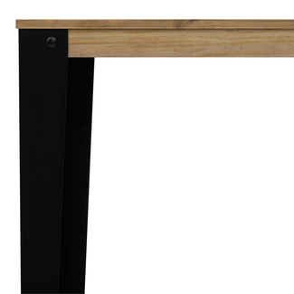 Mesa Industrial Alta Lunds ECO Fumé Madera de Pino Efecto Vintage Box Furniture 
