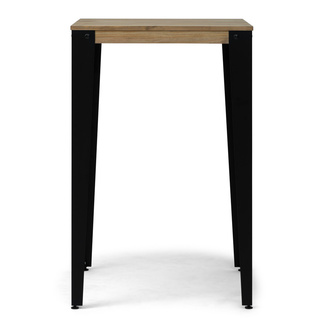 Mesa Industrial Alta Lunds ECO Fumé Madera de Pino Efecto Vintage Box Furniture 