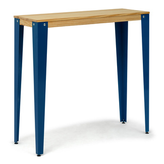 Mesa Alta Industrial Lunds ECO Azul en Madera de Pino Natural Box Furniture