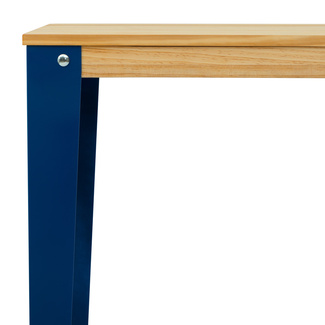 Mesa Alta Industrial Lunds ECO Azul en Madera de Pino Natural Box Furniture