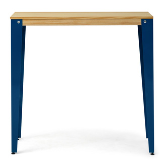 Mesa Alta Industrial Lunds ECO Azul en Madera de Pino Natural Box Furniture