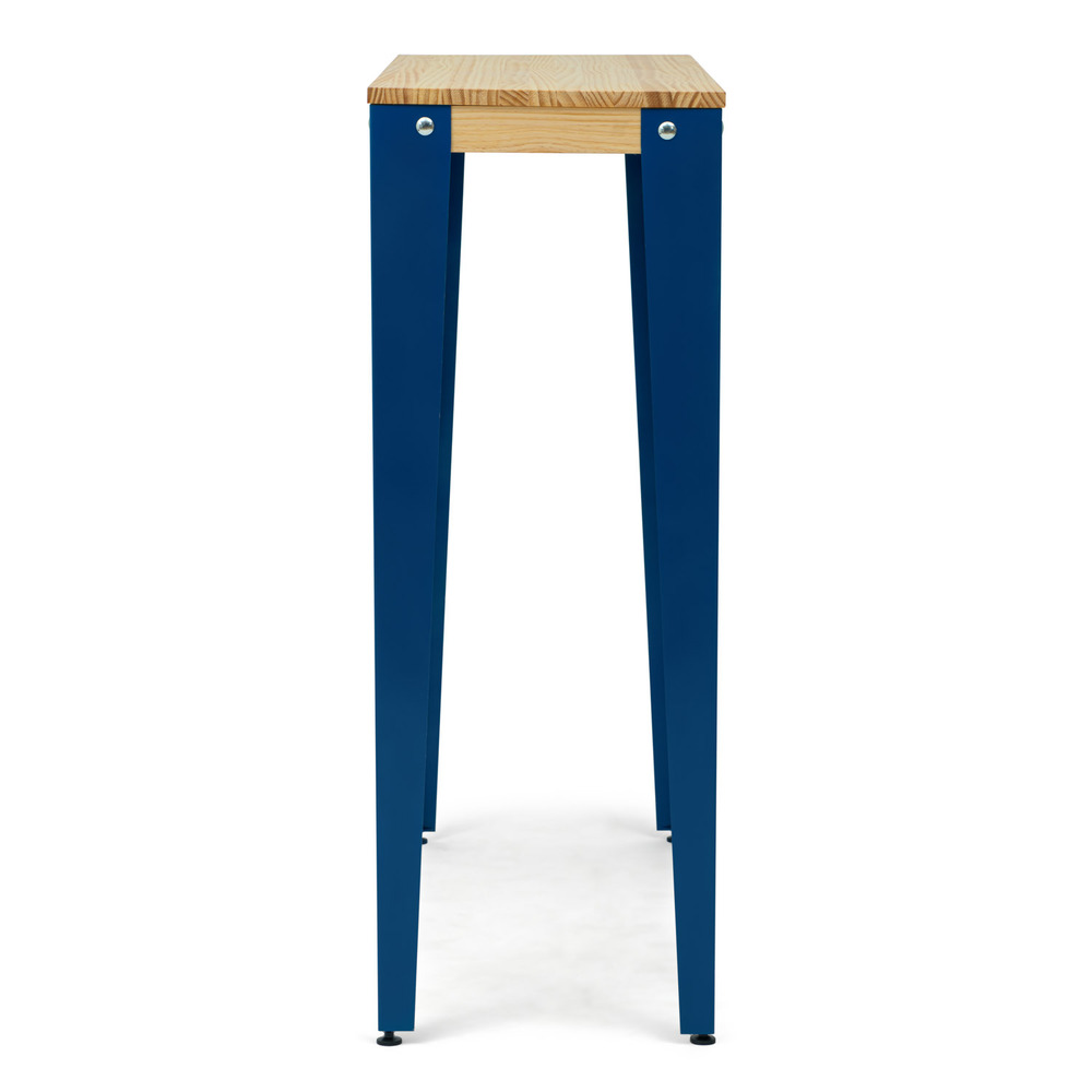Mesa Alta Industrial Lunds ECO Azul en Madera de Pino Natural Box Furniture
