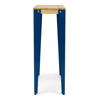 Mesa Alta Industrial Lunds ECO Azul en Madera de Pino Natural Box Furniture