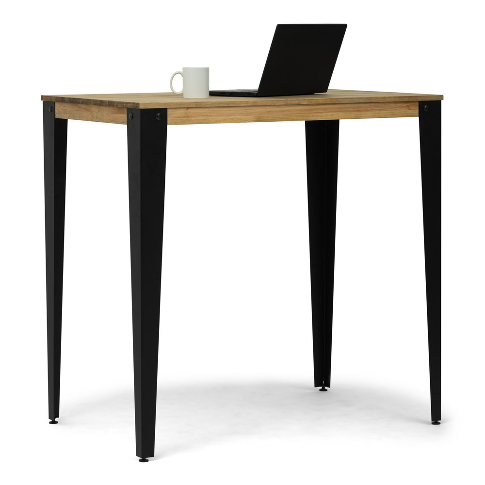 Mesa Alta Estilo Industrial Lunds ECO Fumé en Madera de Pino Efecto Vintage Box Furniture