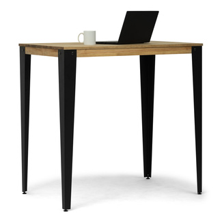 Mesa Alta Estilo Industrial Lunds ECO Fumé en Madera de Pino Efecto Vintage Box Furniture
