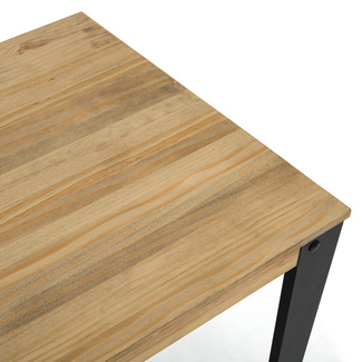 Mesa Alta Estilo Industrial Lunds ECO Fumé en Madera de Pino Efecto Vintage Box Furniture
