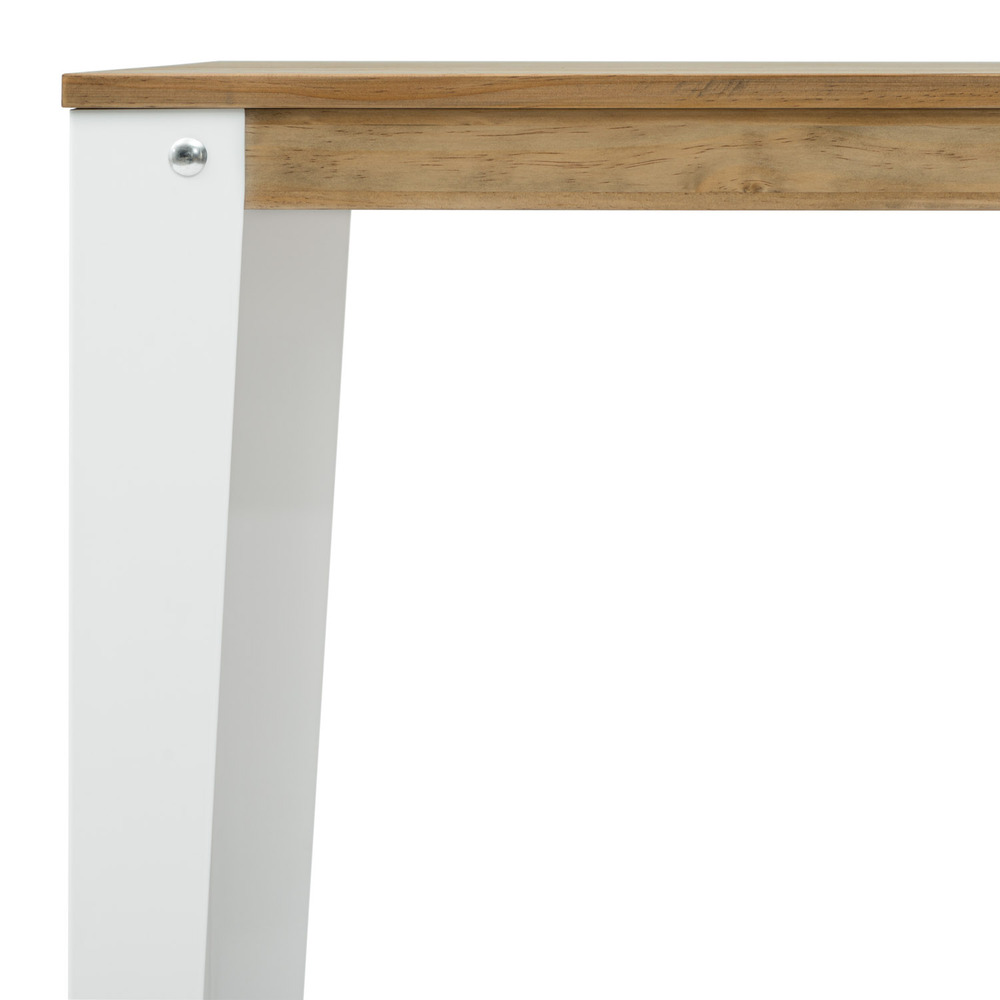Mesa Alta Industrial Lunds ECO Blanca en Madera de Pino Efecto Vintage Box Furniture 
