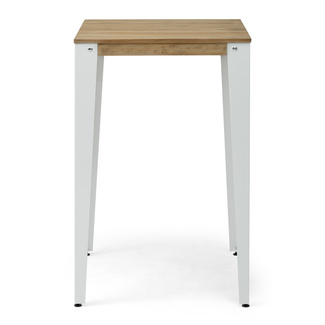 Mesa Alta Industrial Lunds ECO Blanca en Madera de Pino Efecto Vintage Box Furniture 