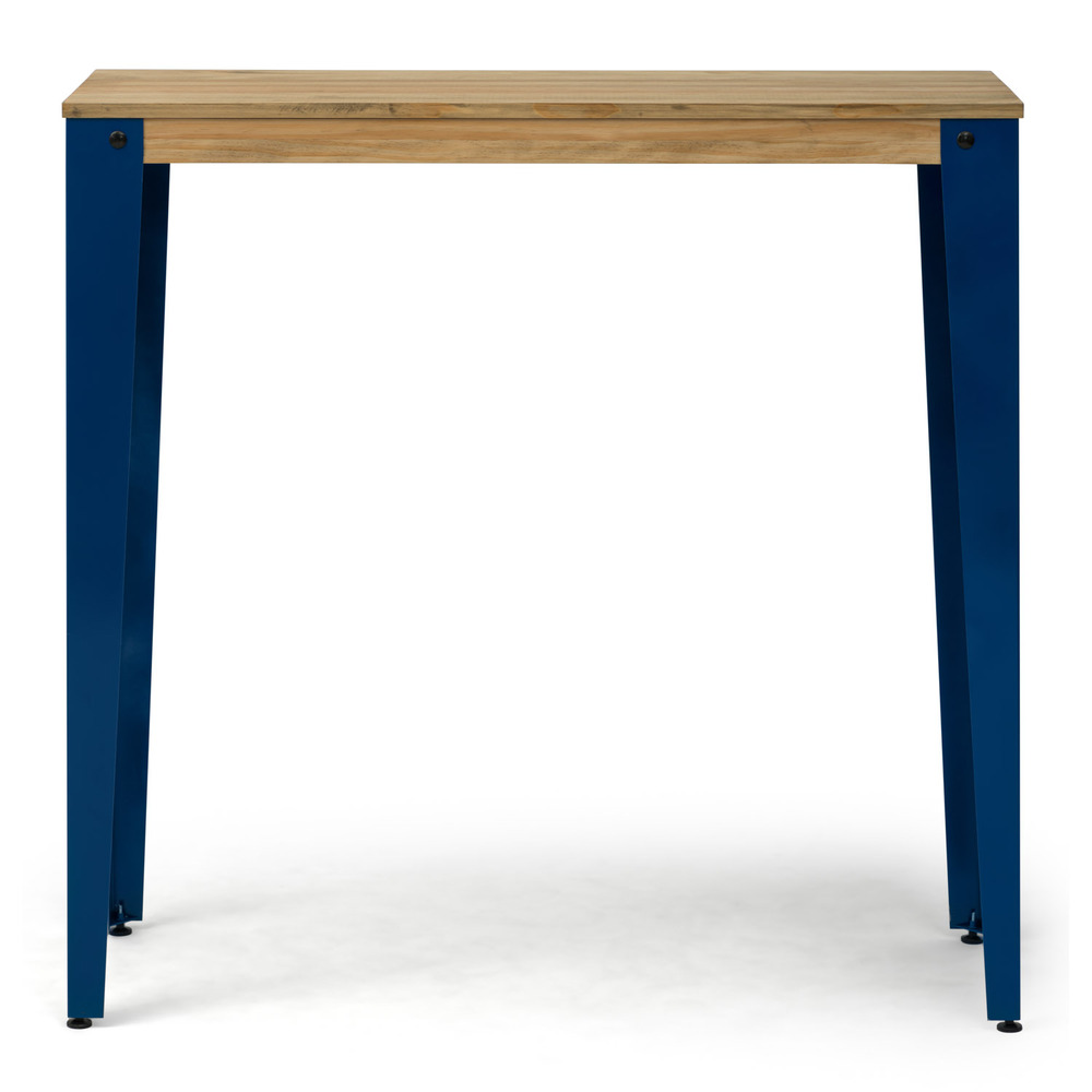 Mesa Alta Industrial Lunds ECO Azul en Madera de Pino Efecto Vintage Box Furniture