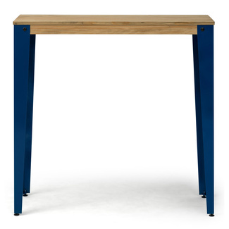 Mesa Alta Industrial Lunds ECO Azul en Madera de Pino Efecto Vintage Box Furniture