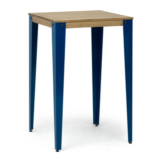 Mesa Alta Industrial Lunds Azul ECO en Madera de Pino Efecto Vintage Box Furniture