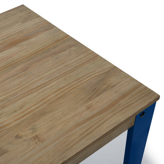 Mesa Alta Industrial Lunds Azul ECO en Madera de Pino Efecto Vintage Box Furniture