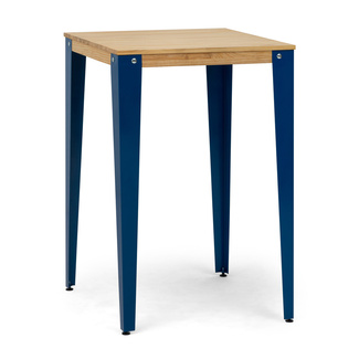 Mesa Alta Lunds Industrial ECO Azul en Madera de Pino Natural Box Furniture
