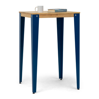 Mesa Alta Lunds Industrial ECO Azul en Madera de Pino Natural Box Furniture