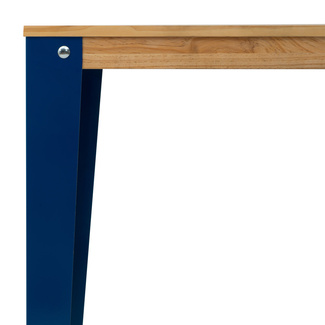 Mesa Alta Lunds Industrial ECO Azul en Madera de Pino Natural Box Furniture