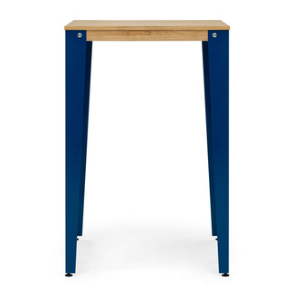 Mesa Alta Lunds Industrial ECO Azul en Madera de Pino Natural Box Furniture
