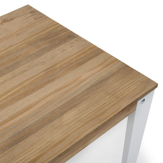 Mesa Alta Industrial Lunds ECO Blanca en Madera de Pino Efecto Vintage Box Furniture 