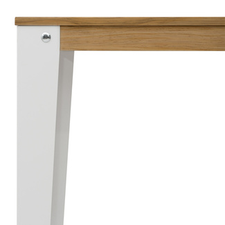 Mesa Alta Industrial Lunds ECO Blanca en Madera de Pino Efecto Vintage Box Furniture 