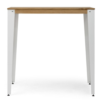 Mesa Alta Industrial Lunds ECO Blanca en Madera de Pino Efecto Vintage Box Furniture 