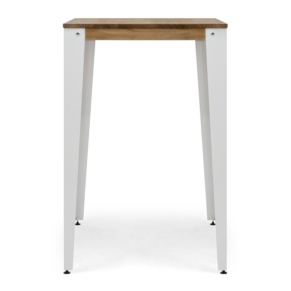 Mesa Alta Industrial Lunds ECO Blanca en Madera de Pino Efecto Vintage Box Furniture 