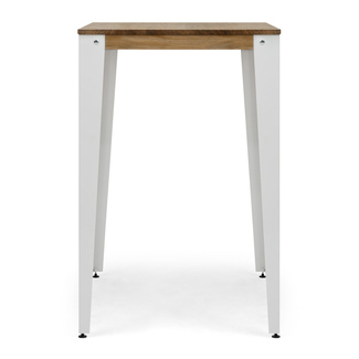 Mesa Alta Industrial Lunds ECO Blanca en Madera de Pino Efecto Vintage Box Furniture 