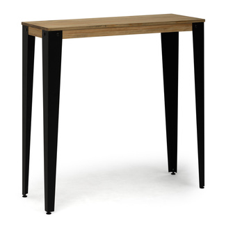 Mesa Alta Industrial Lunds ECO Negro en Madera de Pino Efecto Vintage Box Furniture 