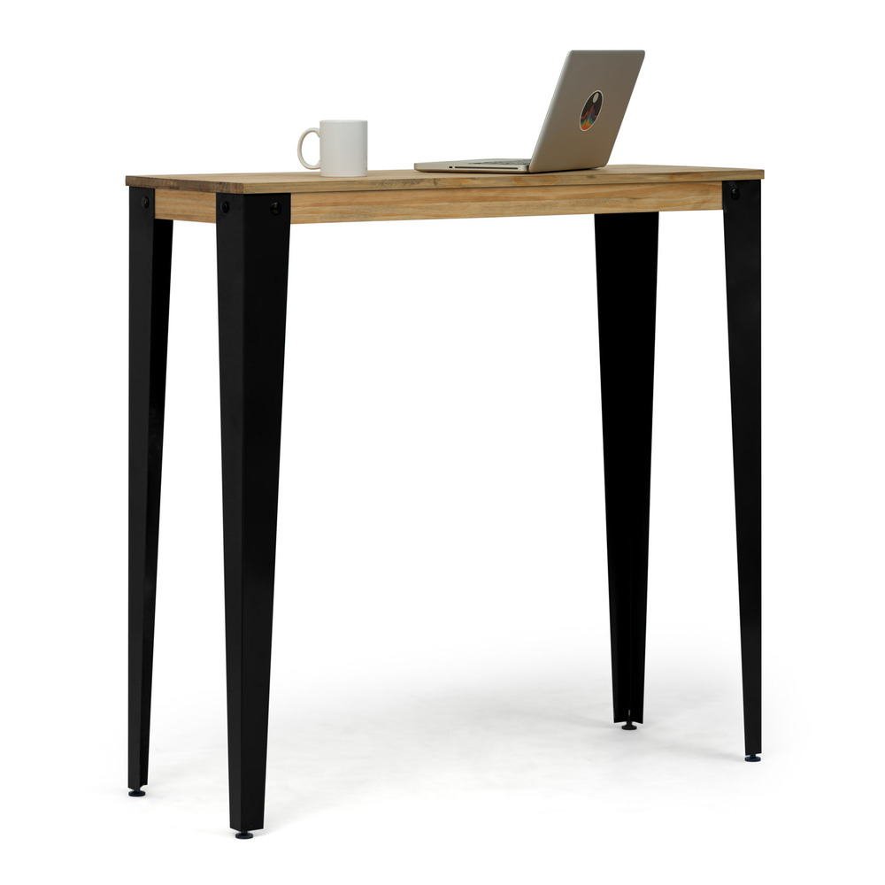 Mesa Alta Industrial Lunds ECO Fumé en Madera de Pino Efecto Vintage Box Furniture  