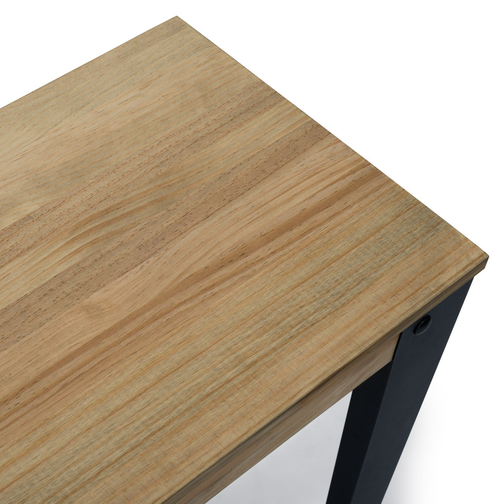 Mesa Alta Industrial Lunds ECO Fumé en Madera de Pino Efecto Vintage Box Furniture  