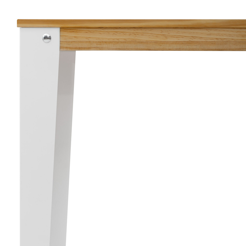 Mesa Alta Industrial Lunds ECO Blanca en Madera de Pino Natural Box Furniture