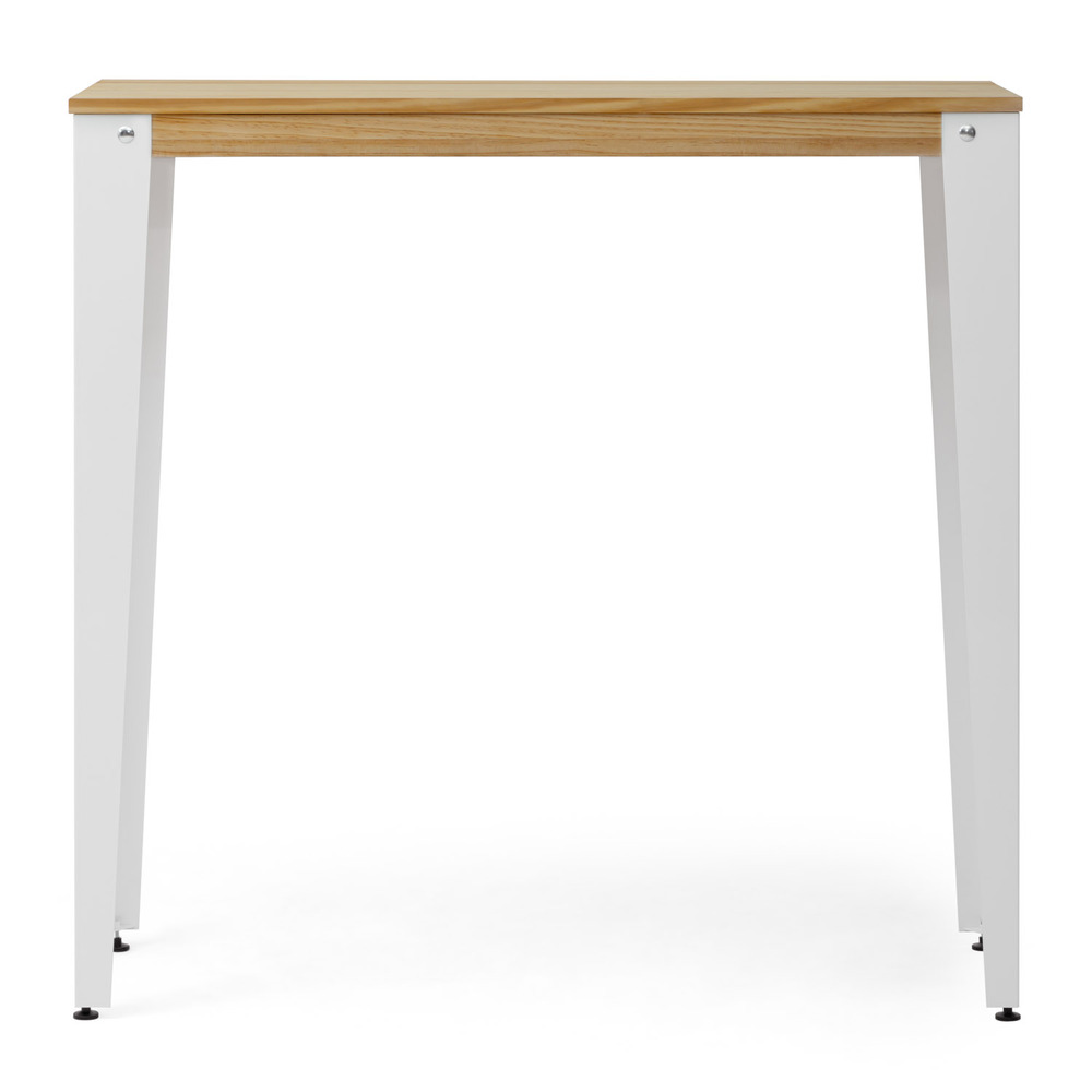 Mesa Alta Industrial Lunds ECO Blanca en Madera de Pino Natural Box Furniture