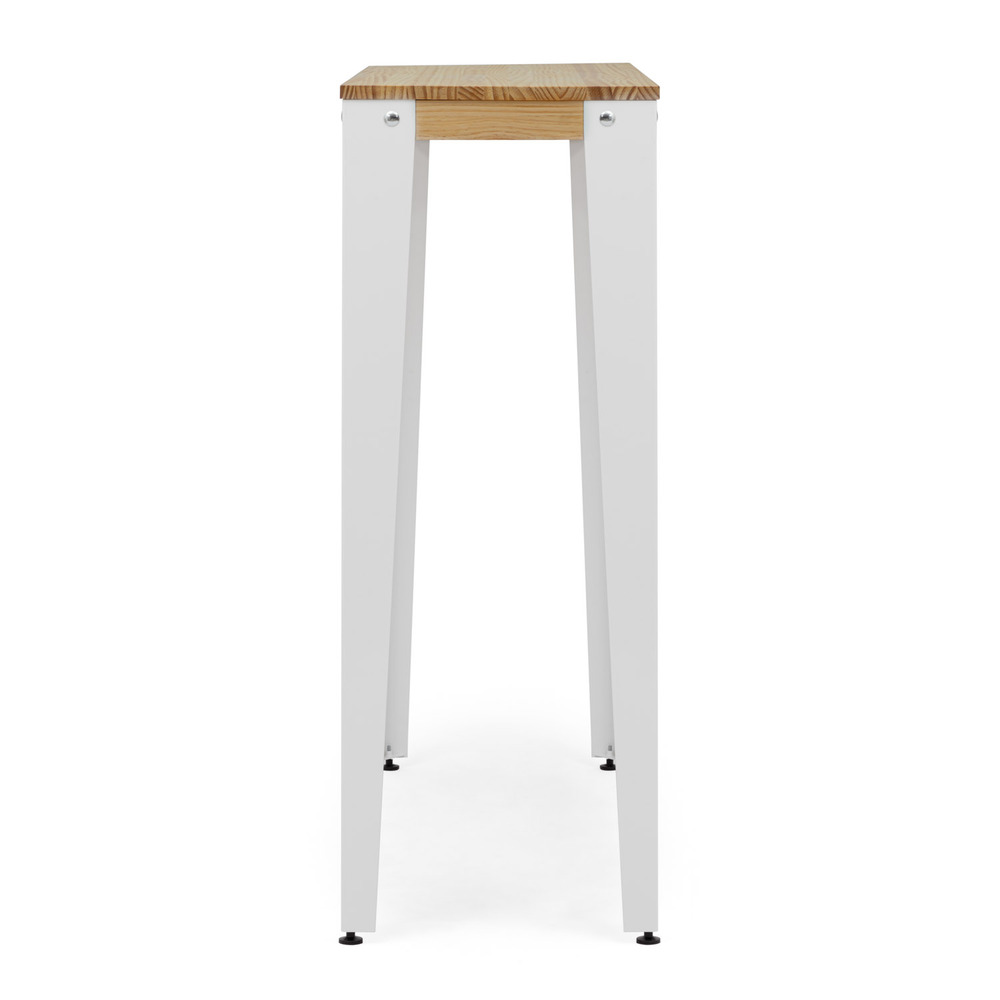 Mesa Alta Industrial Lunds ECO Blanca en Madera de Pino Natural Box Furniture