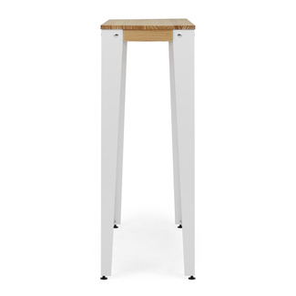 Mesa Alta Industrial Lunds ECO Blanca en Madera de Pino Natural Box Furniture