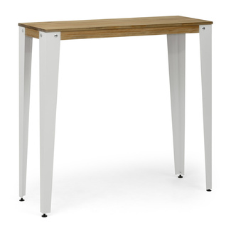Mesa Alta Industrial Lunds Blanca ECO en Madera de Pino Efecto Vintage Box Furniture  