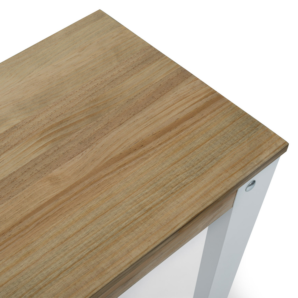 Mesa Alta Industrial Lunds Blanca ECO en Madera de Pino Efecto Vintage Box Furniture  
