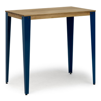 Mesa Alta Industrial Lunds Azul ECO en Madera de Pino Efecto Vintage Box Furniture